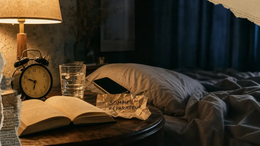 30 minutes de SAS avant le coucher pour avoir un sommeil réparateur, chambre au calme