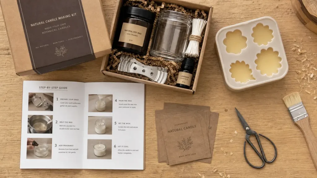 Activité créative adulte : kit DIY pour bougies naturelles