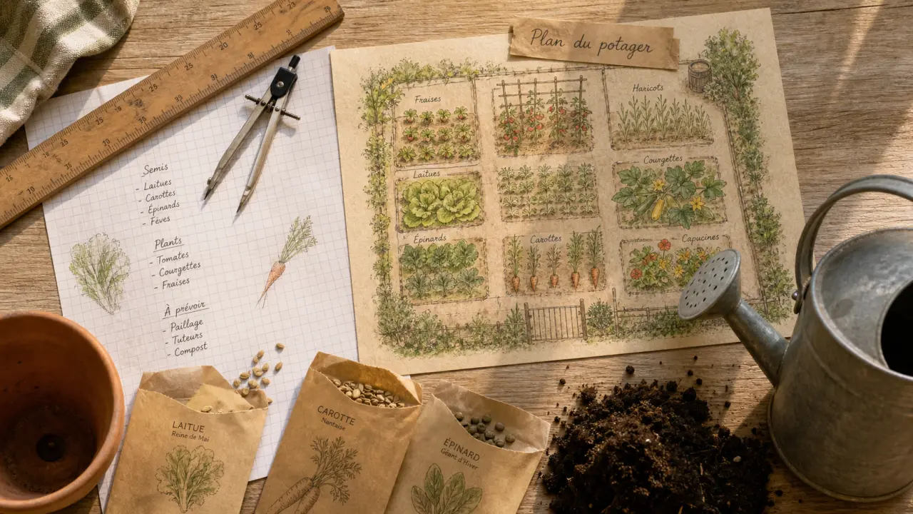Comment organiser son potager : plan, allées et rotations en petit espace