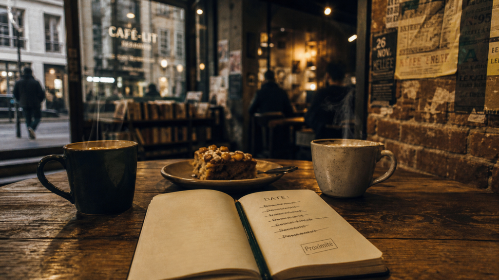 Idée de date : café et pâtisserie à partager