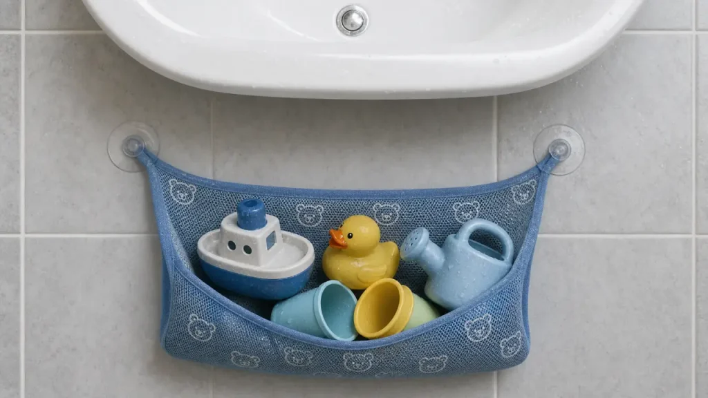 Filet pour ranger jouets de bain sans humidité