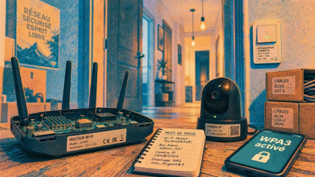 Sécuriser sa maison connectée : WPA3 activé, réseau invité, caméras
