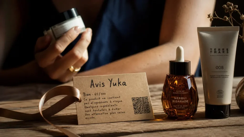 Caudalie avis yuka : scan code produit sur soin cosmétique