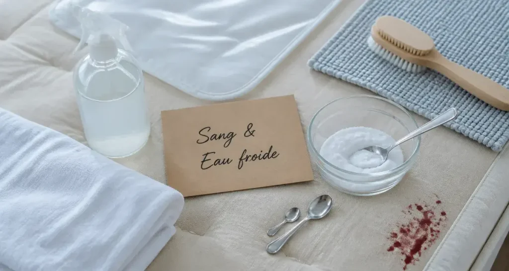 Comment enlever sang sur matelas : eau froide et bicarbonate pour tache de sang