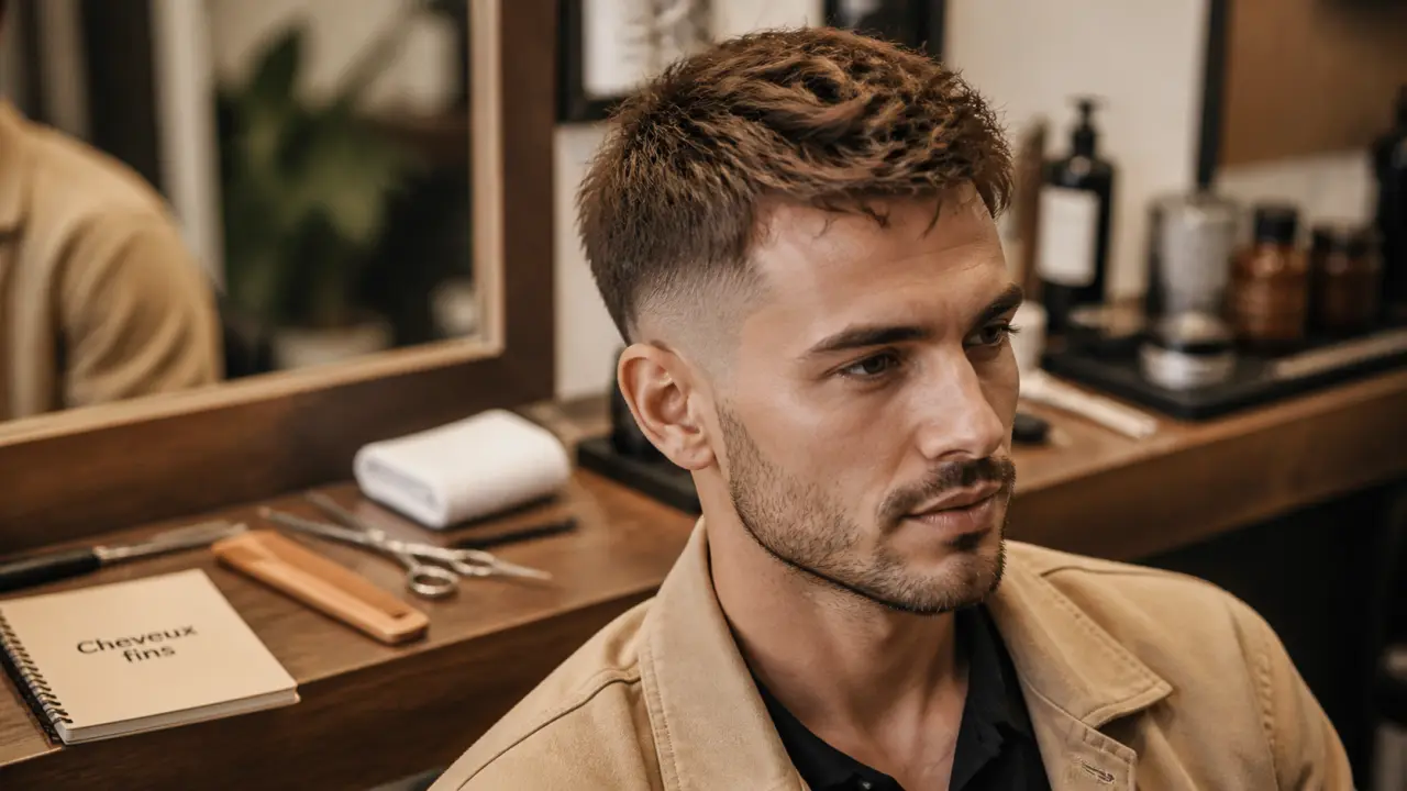Coupe pour cheveux fin homme : densité et texture