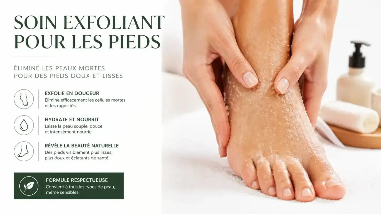 Application d'un gommage pour les pieds maison pour éliminer les callosités