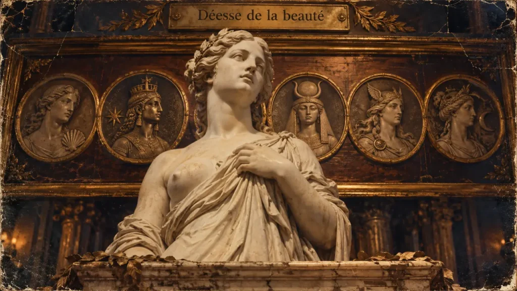 Déesse de la beauté : statue d’Aphrodite, Vénus et équivalents mythologiques}}